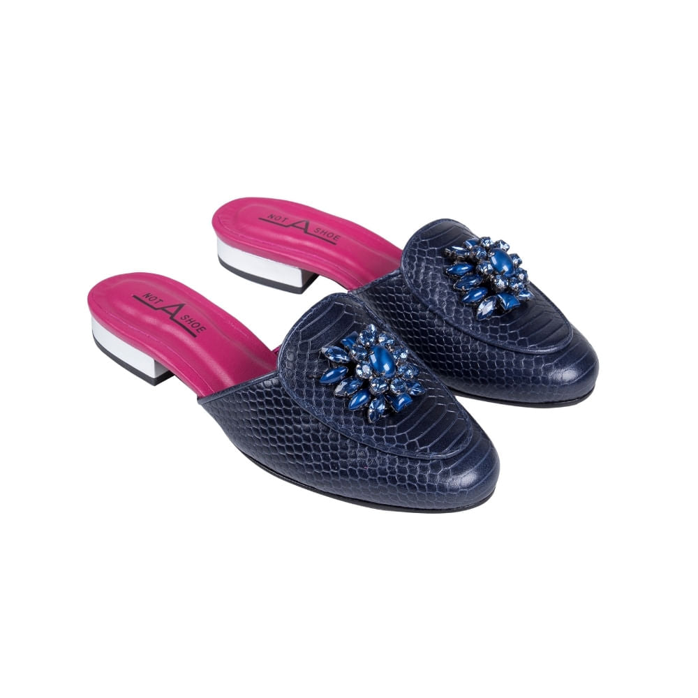 Slip On Croco Marinho - Lado