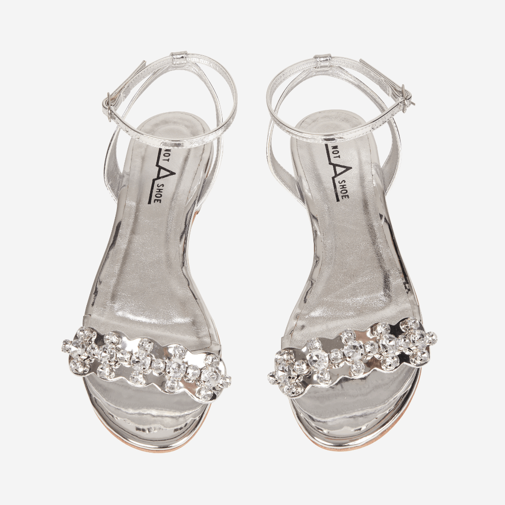 Rasteira Glow Prata - Frente