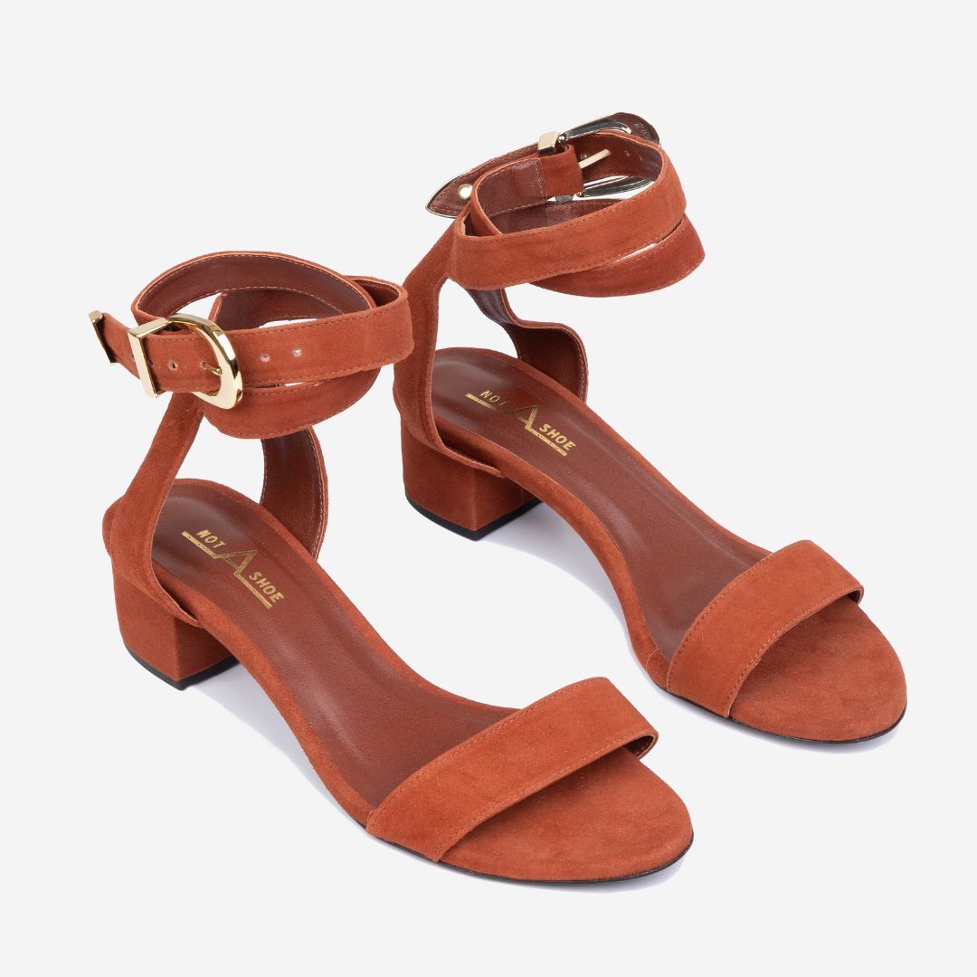 Sandália Zoe Cognac - Lado