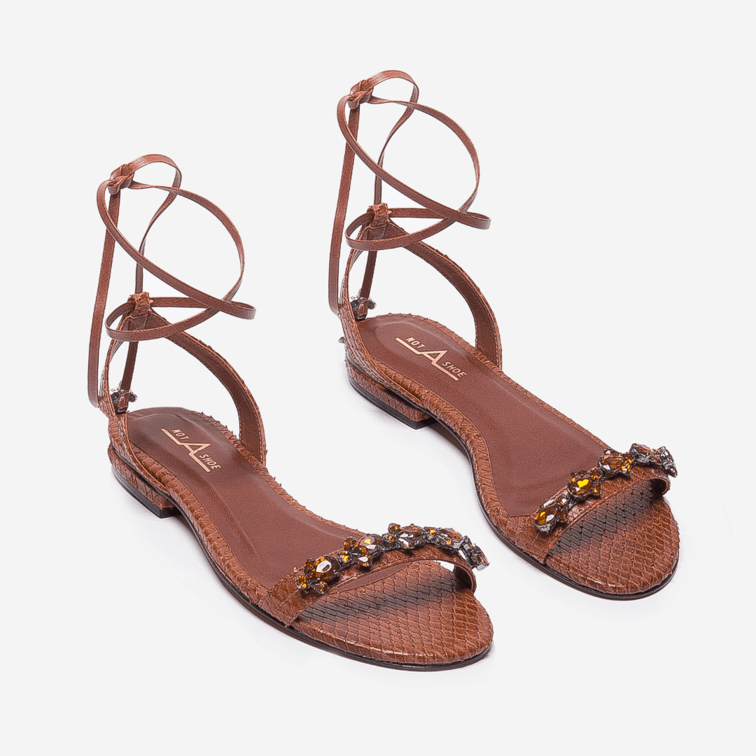 Rasteira Abelha Camel - Lado