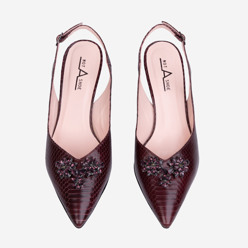 Scarpin Charlotte Vinho - Frente