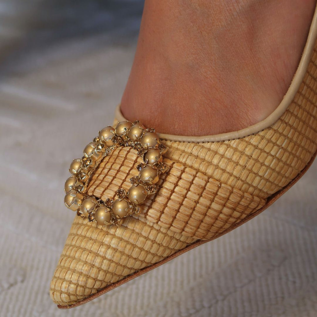 Scarpin Serena Palha - Detalhe
