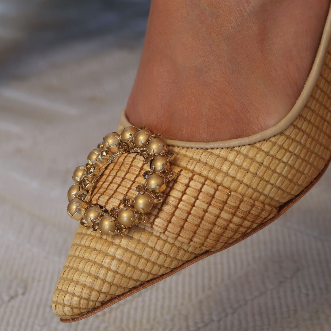 Scarpin Serena Palha - Detalhe