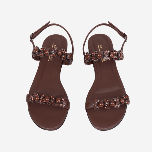 Rasteira Teresa Chocolate - Frente