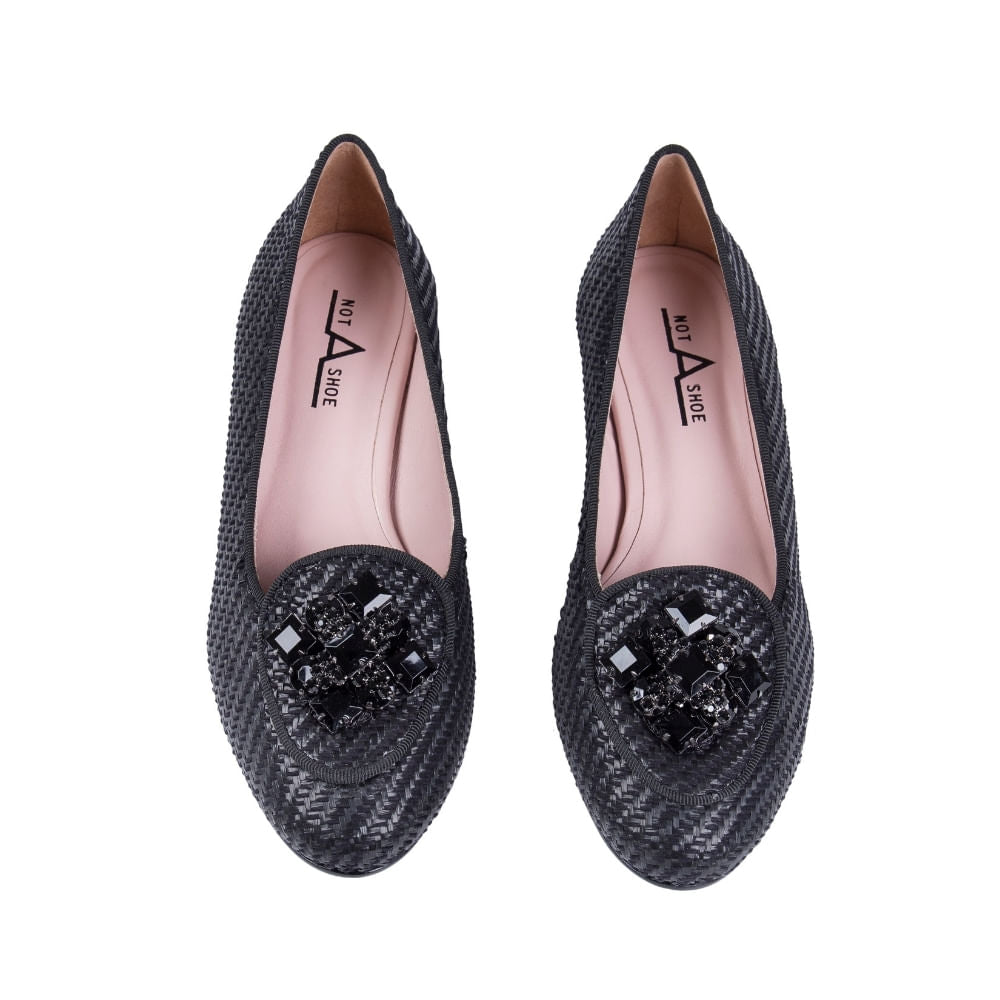 Loafer Palha Preta - Frente