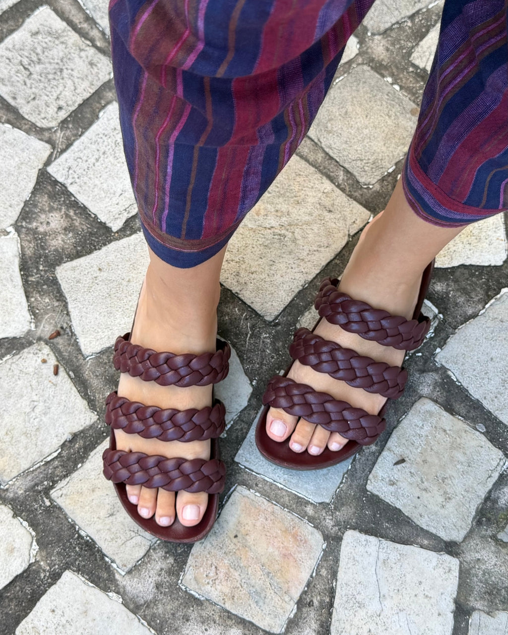Rasteira Slider Amalia Vinho