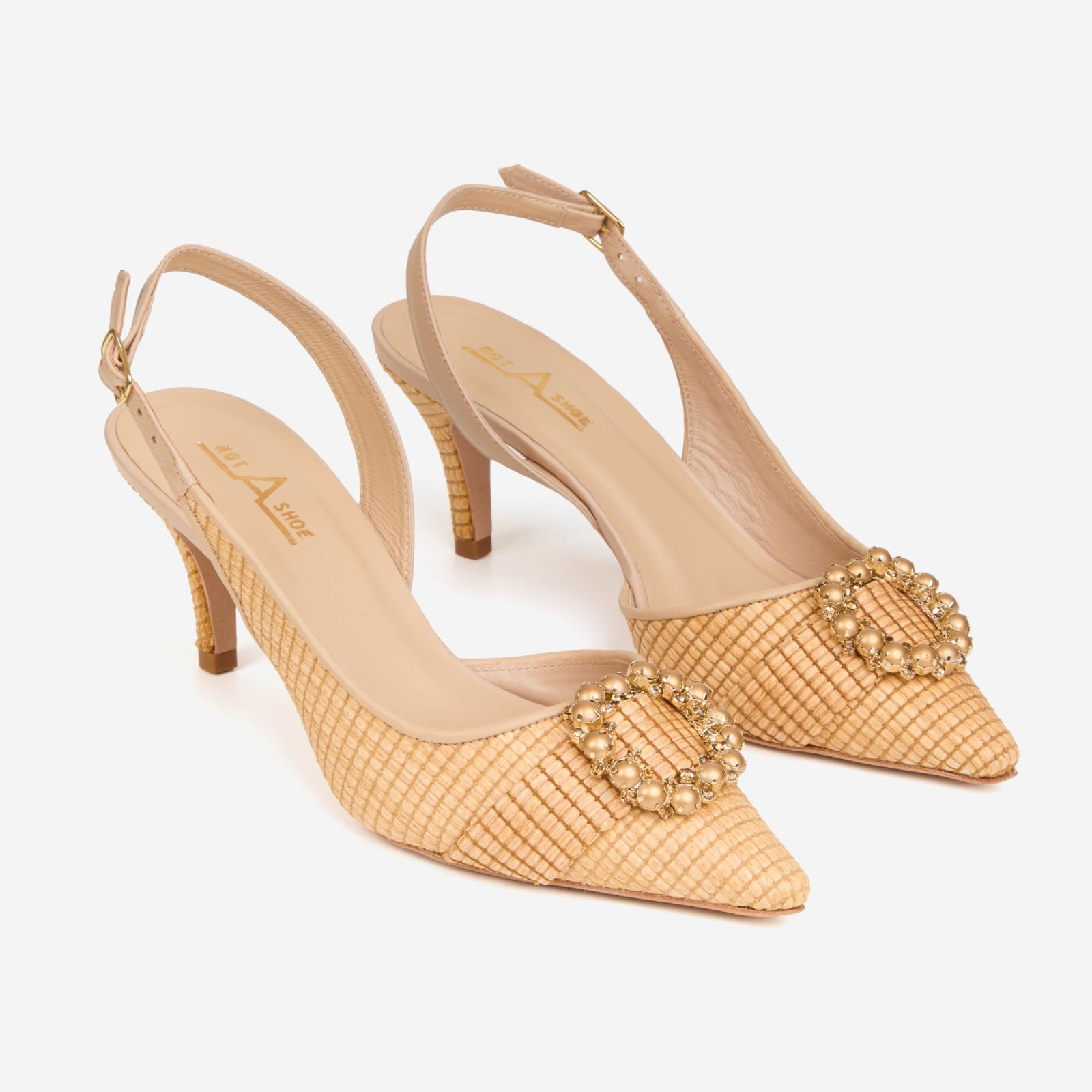 Scarpin Serena Palha - Lado