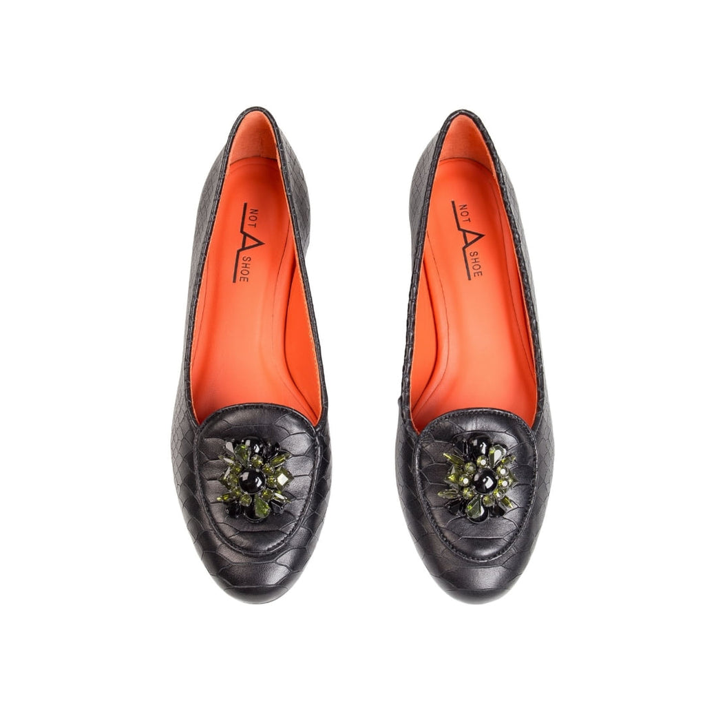 Loafer Croco Preto - Frente