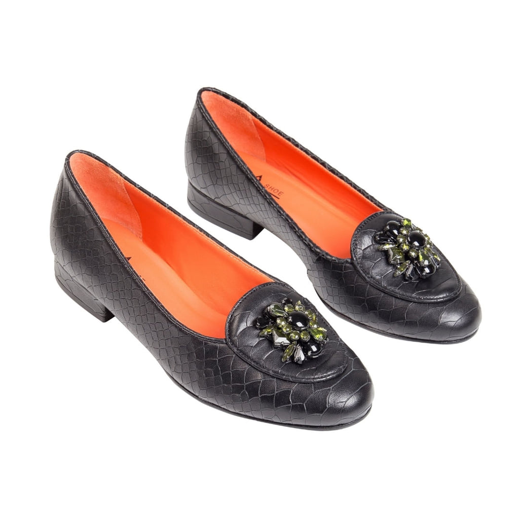 Loafer Croco Preto - Lado